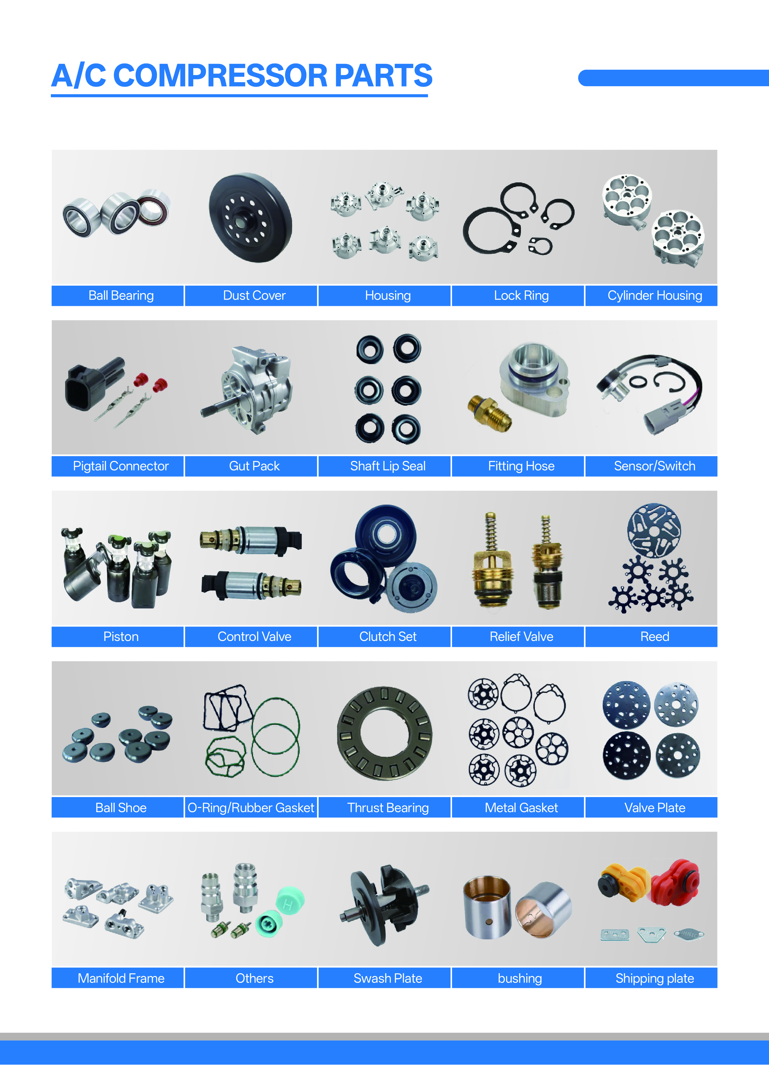 car compressor parts for automotive uniang